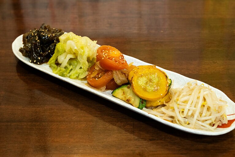 ナムル盛り合わせ。