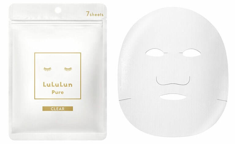 フェイスマスク ルルルンピュア 白(クリア) 7枚入り 495円。
