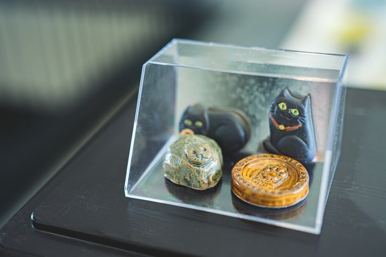 猫陶器ガチャで当たる作品の一例。ハズレなしなのも嬉しい。