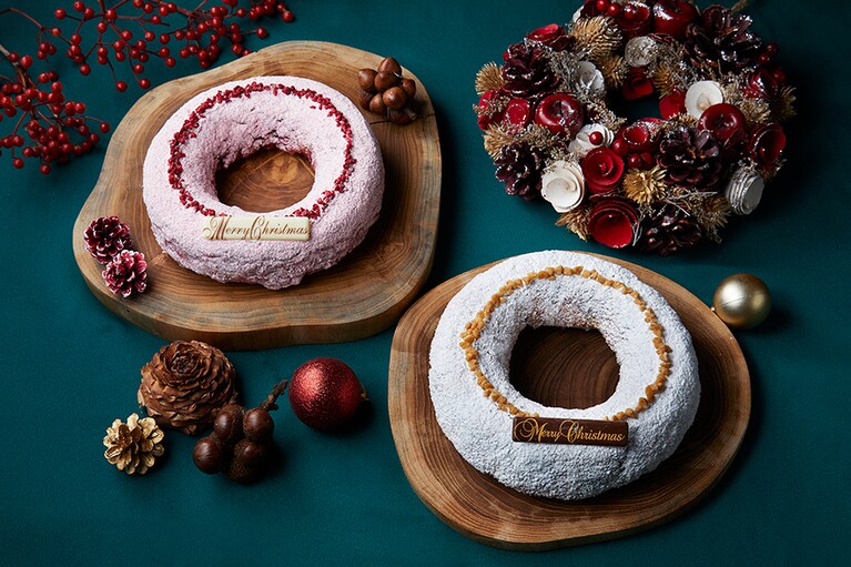 シャングリ・ラ 東京「ルビーチョコレート シュトーレン」（5,900円）、「メイプル シュトーレン」（5,700円）。