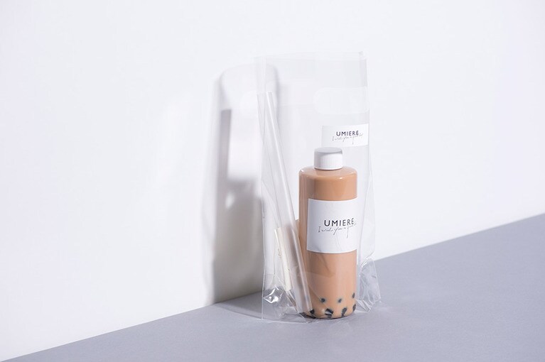 ●UMIERE「タピオカボトル ミルクティー」650円。