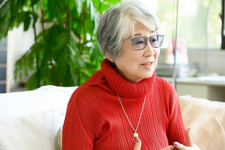 今井登茂子さん。