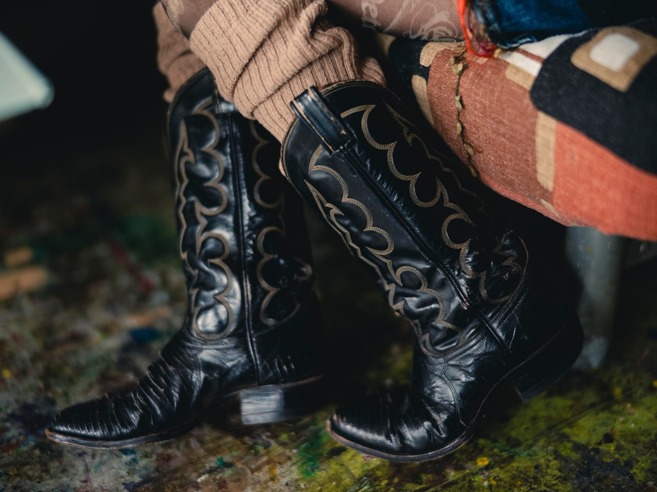 SUMIREさんがこの日履いていたブーツは、順子さんが譲ったトニーラマのもの。