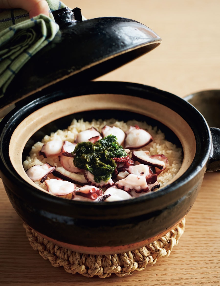 ふっくら蛸と生のりご飯と香ばし旨い揚げ穴子とごぼうご飯。