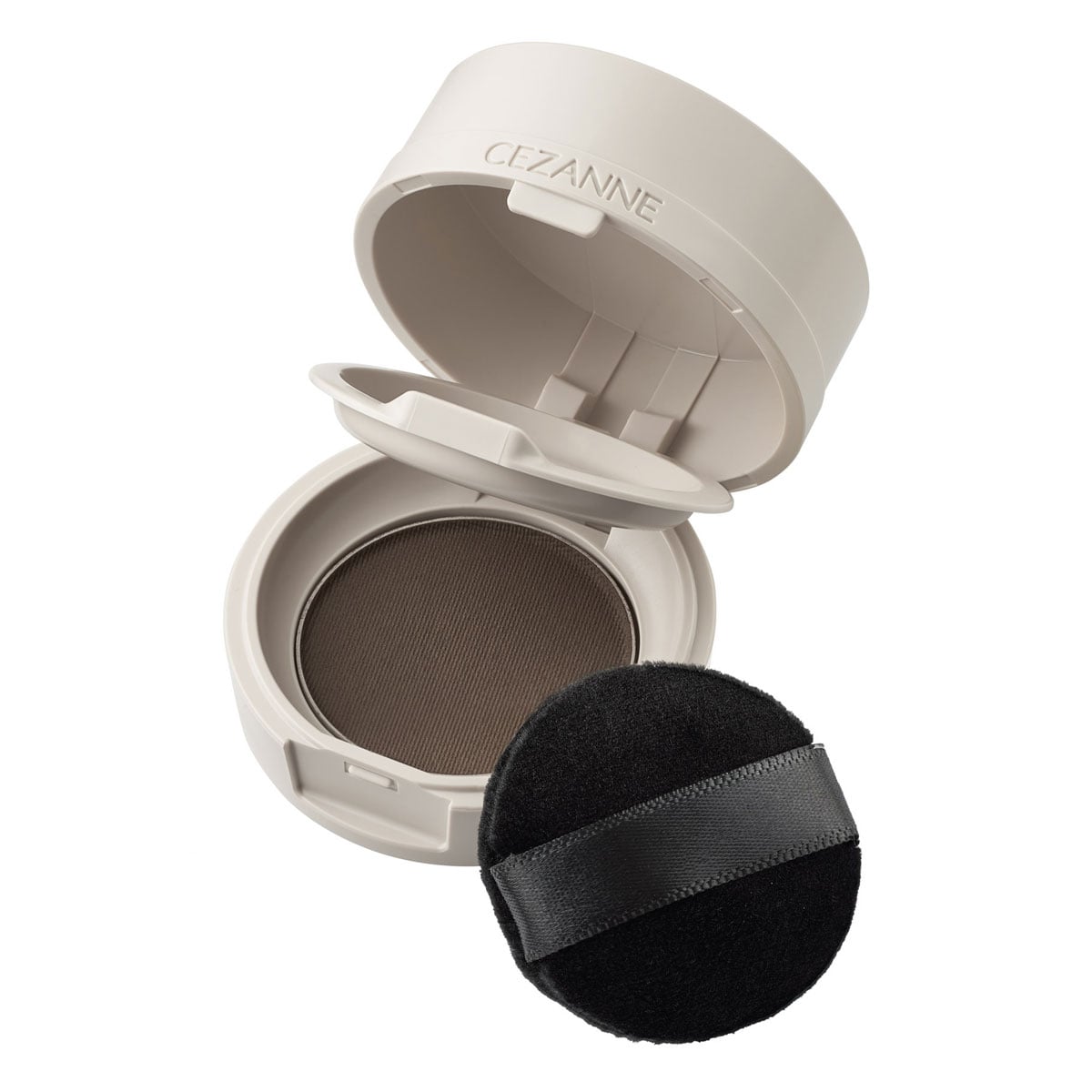 生え際の薄い部分や根元の白髪、ヘアラインの補正などに使えるパウダー。元々の髪の毛のように自然に仕上がる。保湿成分として、ツバキ種子油、マカデミア種子油など10種の美容成分を配合。石けん、洗顔料、シャンプーで落とせる。黒髪から明るい茶髪まで、自然になじむ、01なじみブラウン ヘアメイクパウダー 880円／セザンヌ