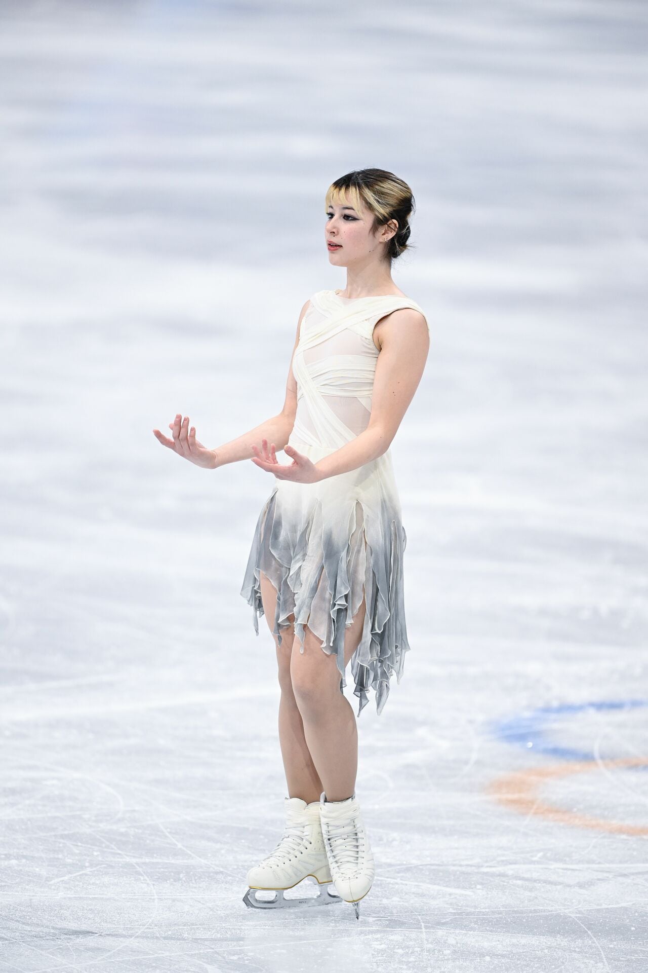 ミラノ五輪ショートプログラムでのアリサ・リュウ　©JMPA