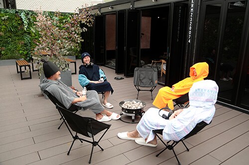 サウナ後はもちろんゆったりとくつろぐことも。