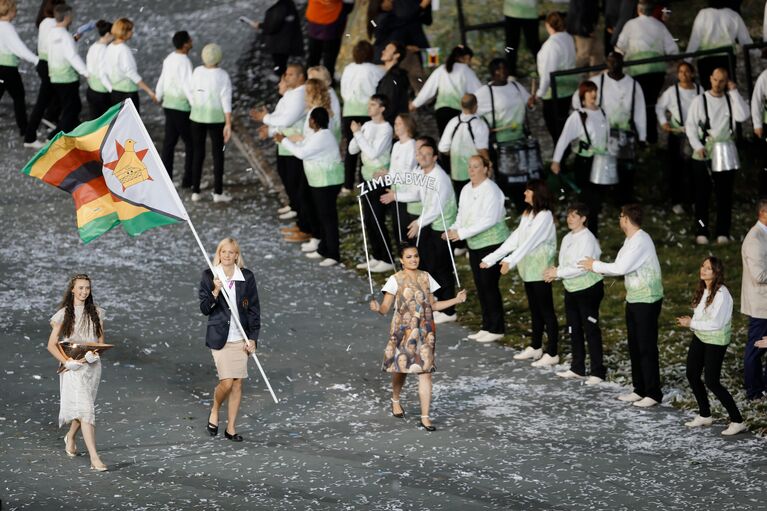 2012年のロンドン五輪の開会式ではジンバブエ選手団の旗手を務めた。©2012／International Olympic Committee（IOC）／HUET, John