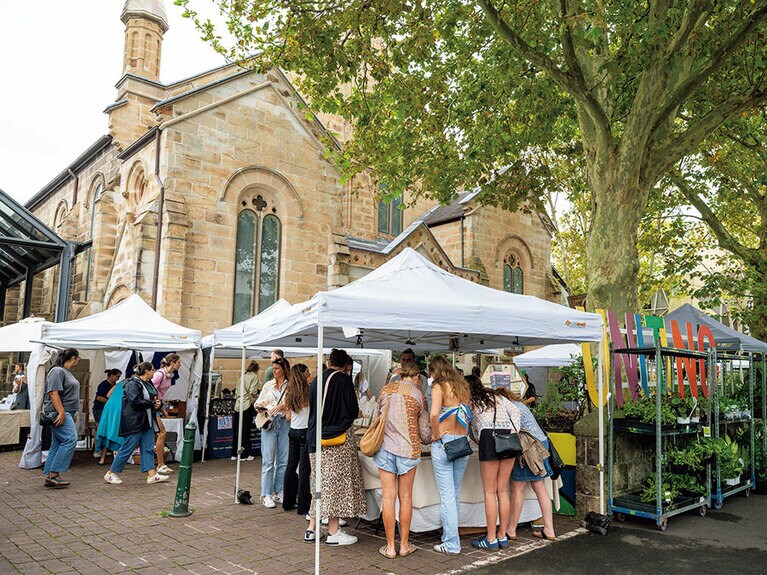 パディントン・マーケットの会場となる、パディントン・ユナイティング教会。