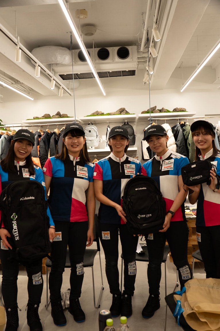 東京・原宿の旗艦店COLUMBIA TOKYO FLAGSHIPで開かれたイベントの様子。