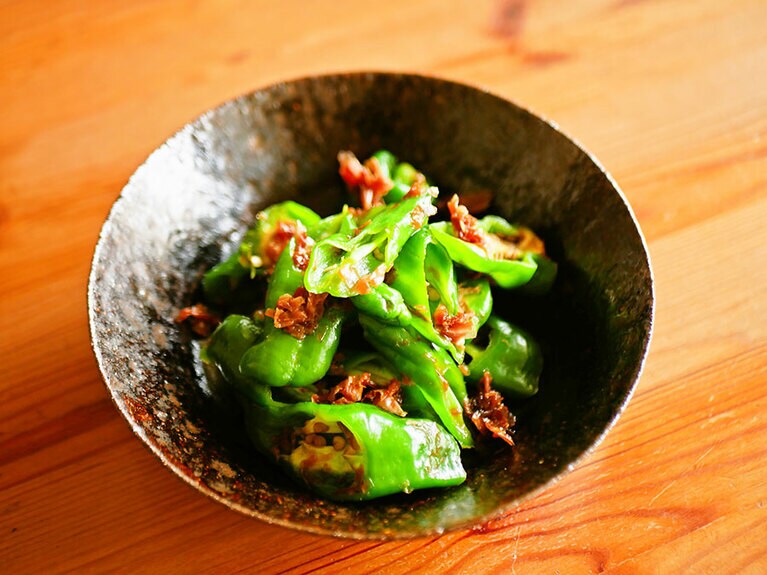 甘長とうがらしのおかか和え。