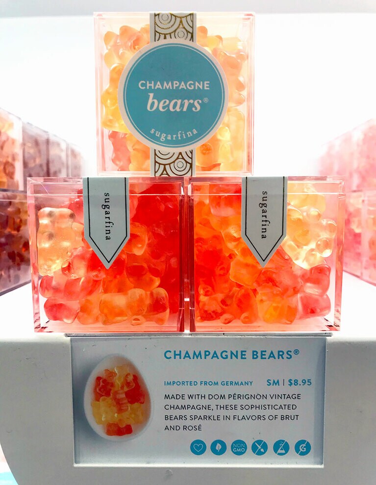 【GREEN JUICE BEARS sugarfina】「シャンパン・ベアーズ」 8.95ドル。
