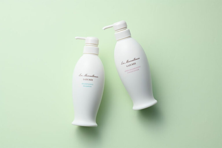 シャンプー/ヘア コンディショナー 各400mL 3,850円(6/1発売)／レ・メルヴェイユーズ ラデュレ