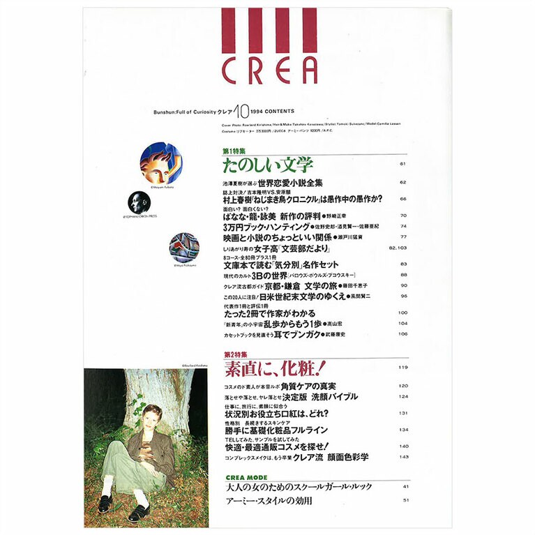 1994年10月号目次。