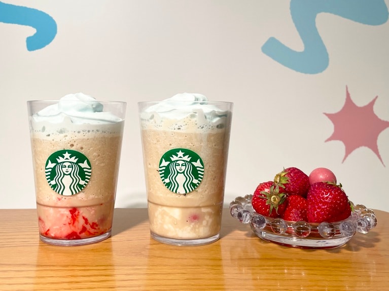 スターバックスの春の新作は、1杯で2度おいしい「春空 ミルクコーヒー フラペチーノ®」。