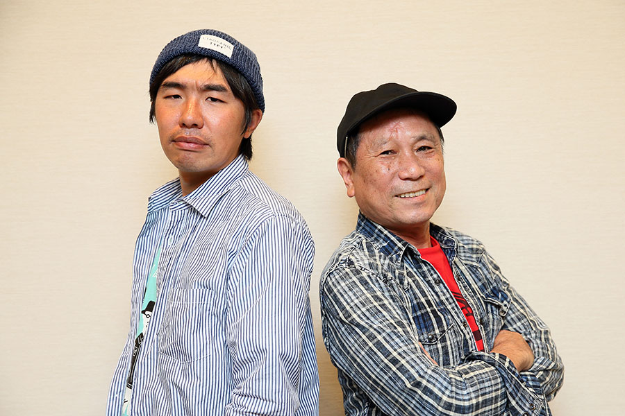左から：矢野利裕氏、近田春夫氏。この対談が初対面の機会となった。