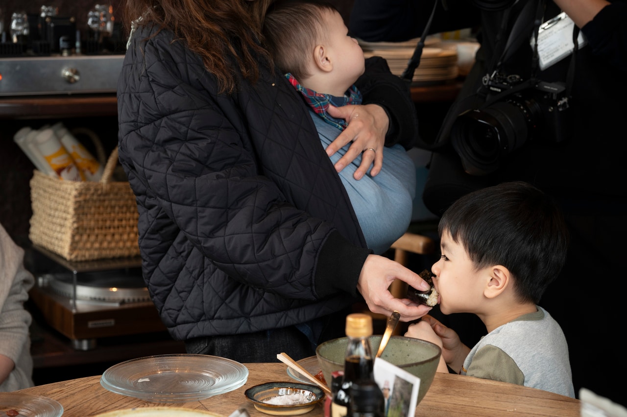 おにぎりにも。玄米は冷めてもおいしい。