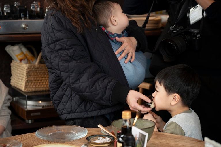 おにぎりにも。玄米は冷めてもおいしい。