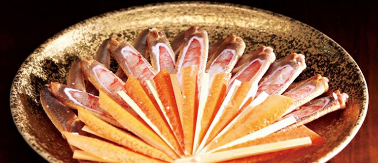 【かに楽座 甲羅戯】かに刺し、かにしゃぶ。