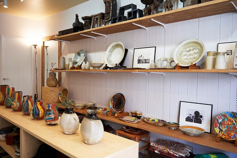 オープニングイベントとして、益子の作家・設楽洋子氏の個展が開催された。