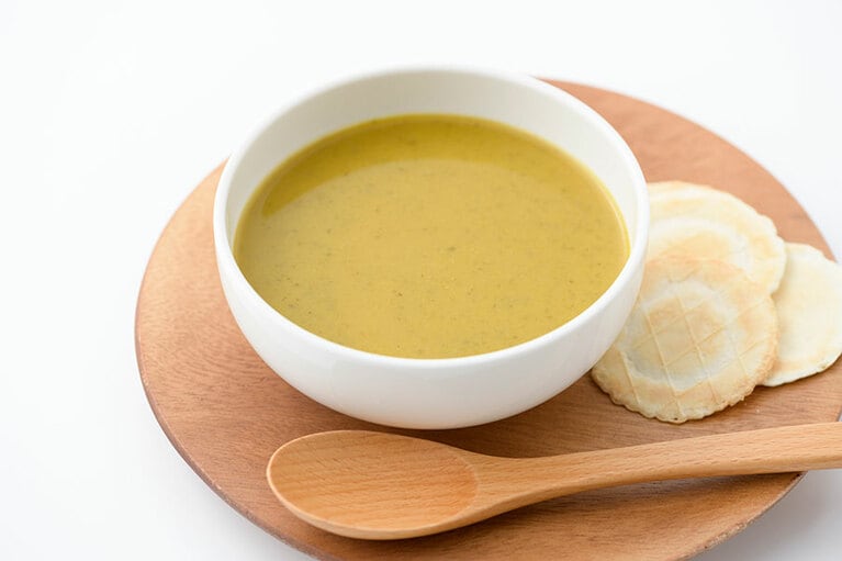 野菜だらけのスープ。