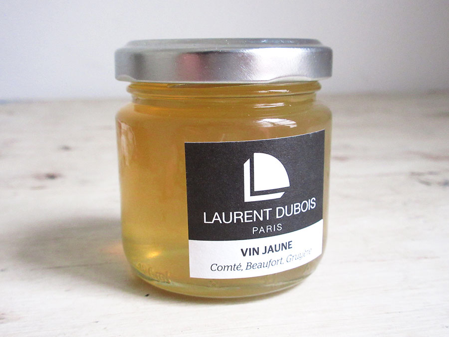 【Gelée Vin Jaune LAURENT DUBOIS PARIS】チーズと合わせるヴァン・ジョーヌのジュレ。100g 10ユーロ。