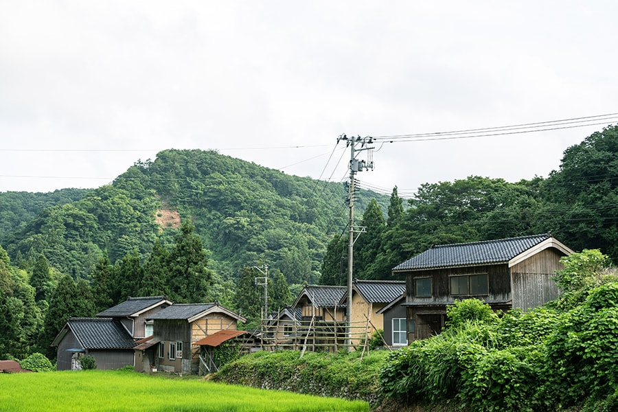 かつて砂金山で栄えた笹川集落のシンボル的存在である虎丸山。