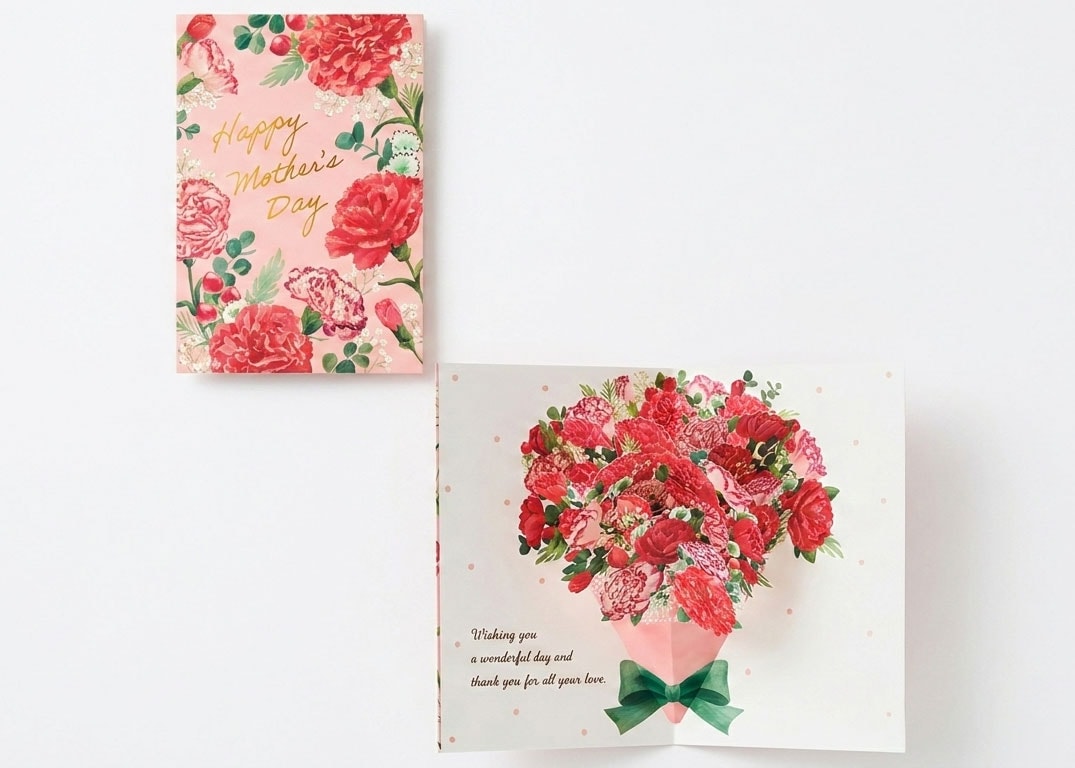 母の日カード 約W10.3×H14.9×D0.5cm 495円／サンリオ