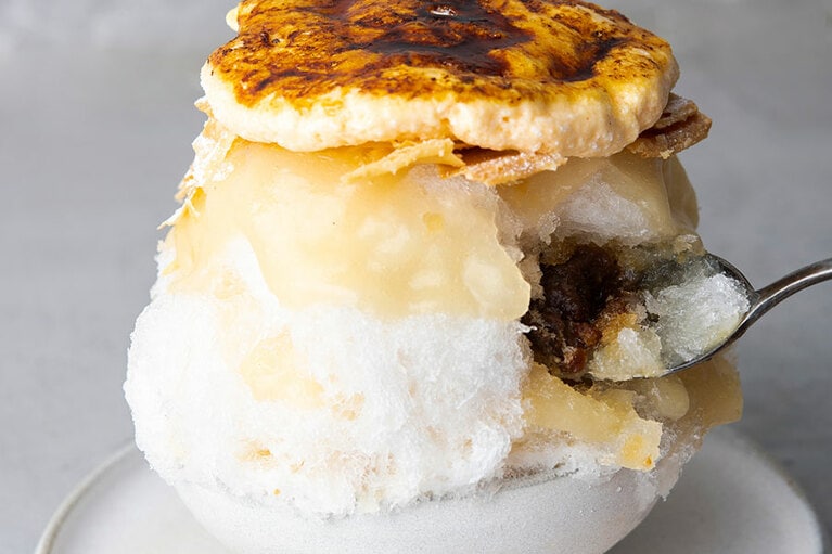 かき氷とキャラメルの組み合わせが楽しい！