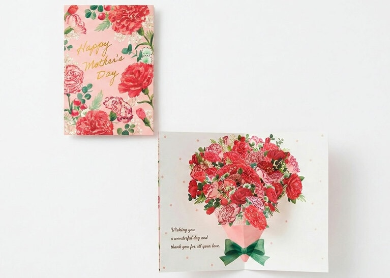 母の日カード 約W10.3×H14.9×D0.5cm 495円／サンリオ