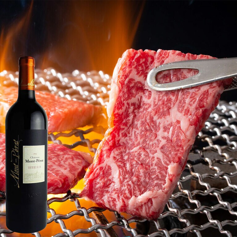 成城石井バイヤー厳選！ おうちで贅沢焼き肉セット A5ランク黒毛和牛とCHモン・ペラのマリアージュ 8,800円（税込・送料込）。