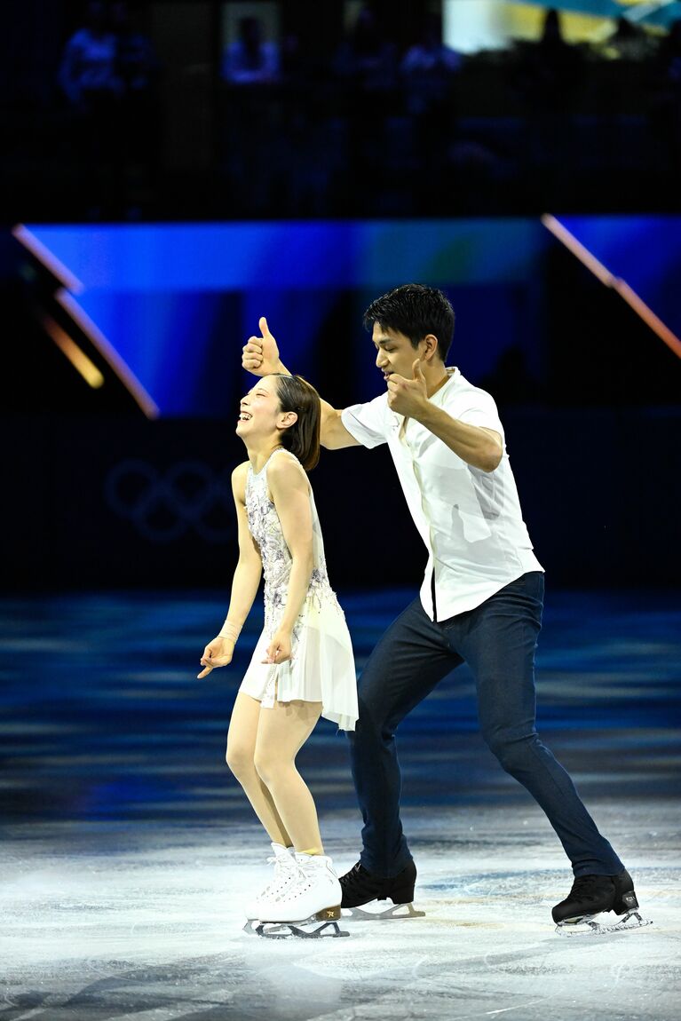 エキシビジョン中のまさかの“ファスナー上げ”でこの表情。Asami Enomoto/JMPA