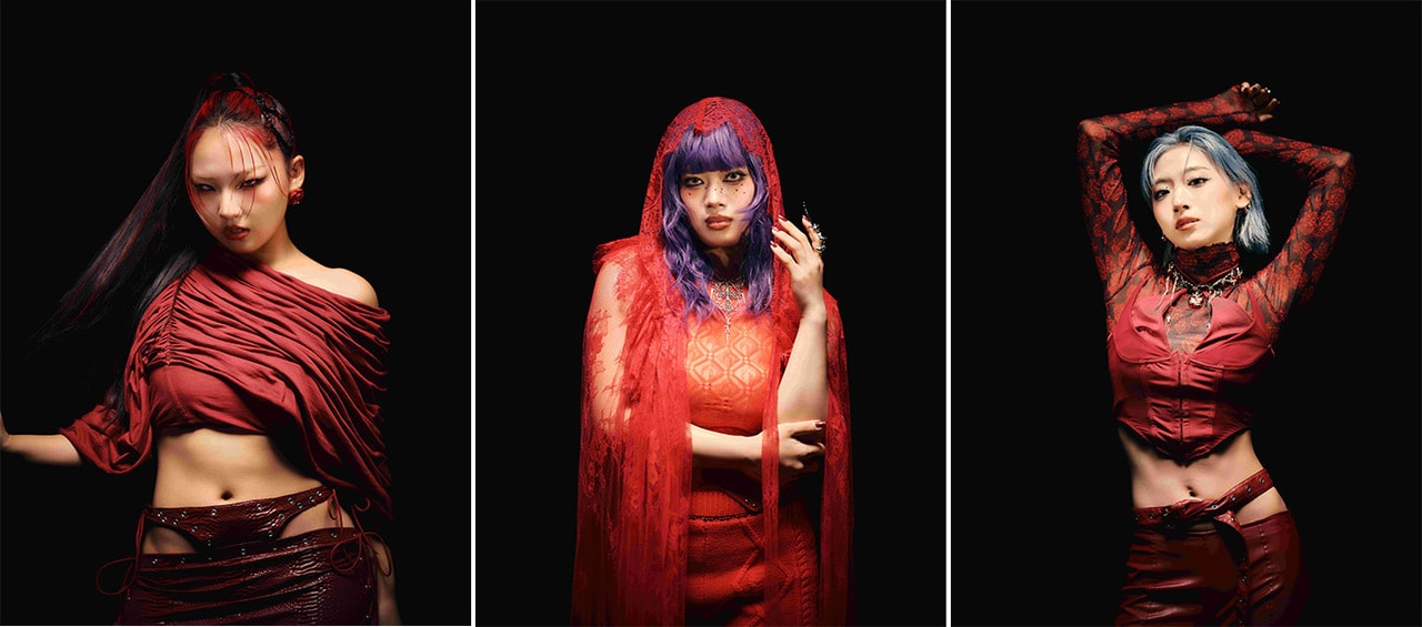 左からCHIKA、NAOKO、JISOO。