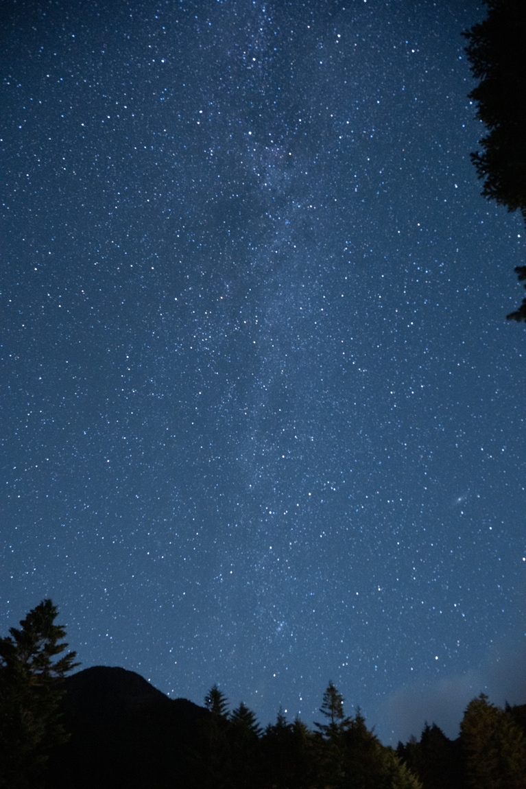 外には満天の星が！ 今夜は いい夢が見られそう。