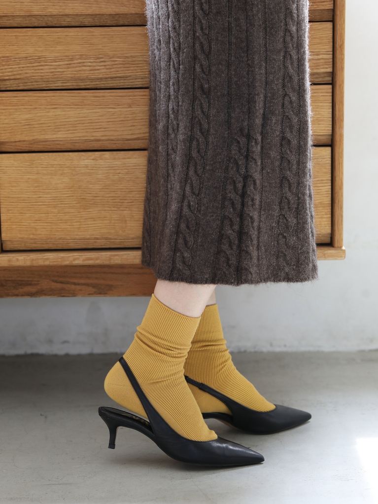 梳毛1×1リブソックス 1,540円／Tabio