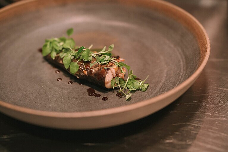 Snow Peak FIELD SUITE SPA HEADQUARTERS［新潟／雪峰温泉］レストラン雪峰。