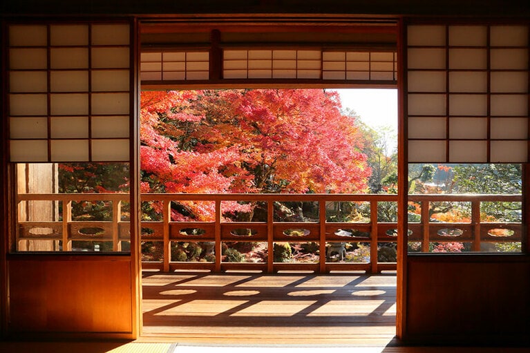 【島根県】堀庭園の紅葉。
