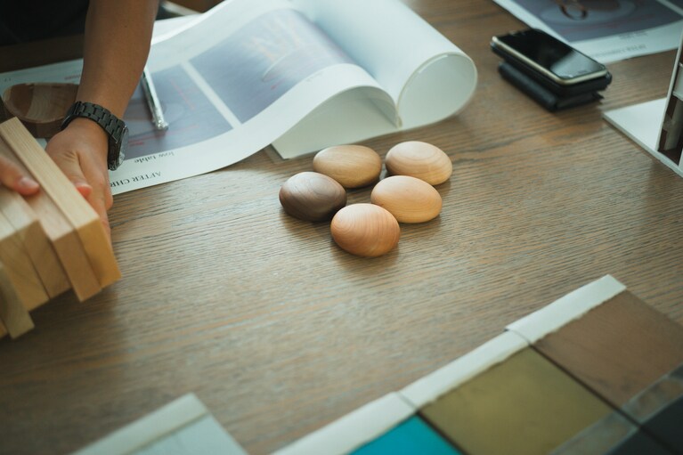 制作中の様子。