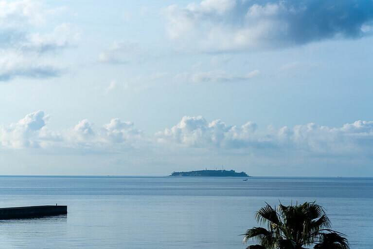 オーシャンビュールームからの眺望。