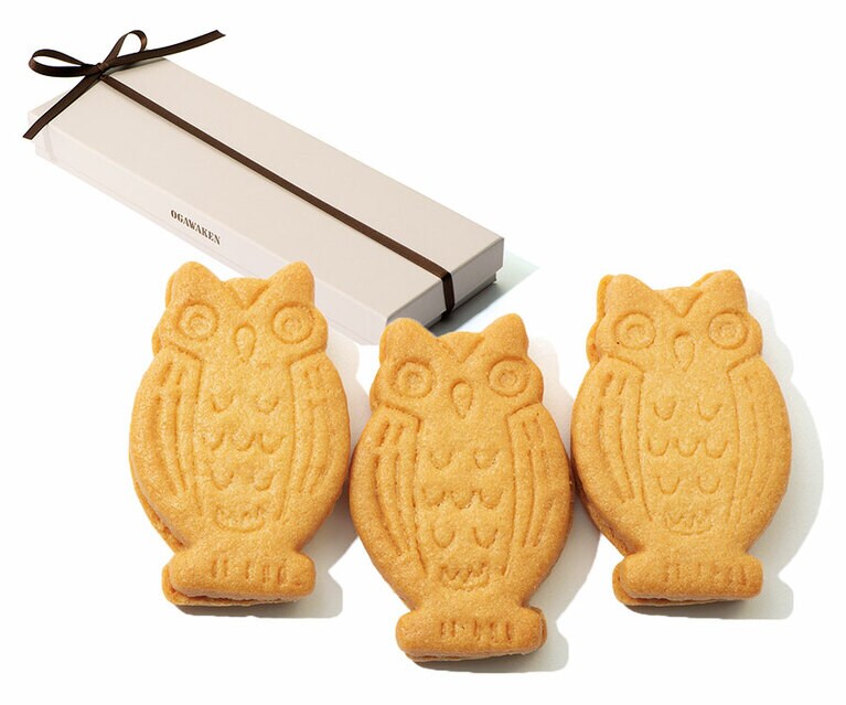 ふくろうキャラメルサブレ 5個入り 1,350円／巴裡 小川軒 新橋店