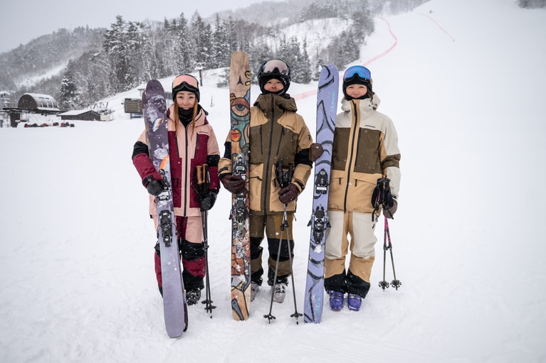 今回、メンバーに指導してくれたプロライダーのみなさん。左から上遠野悠子さん、佐々木悠さん、中川未来さん。