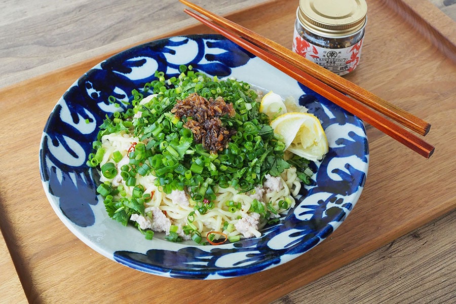 エビオイルふりかけのっけ麺。