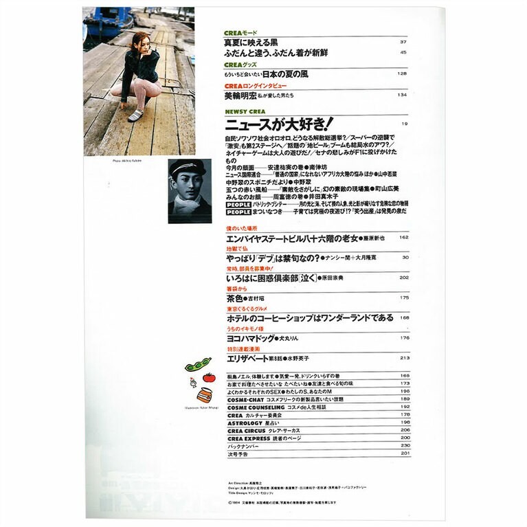 1994年7月号目次。