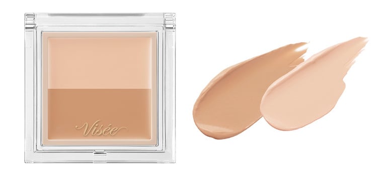 03 ベージュトリック。濃いめのベージュとアイボリーベージュの組み合わせは、シミカバーや立体感の仕込みにも。