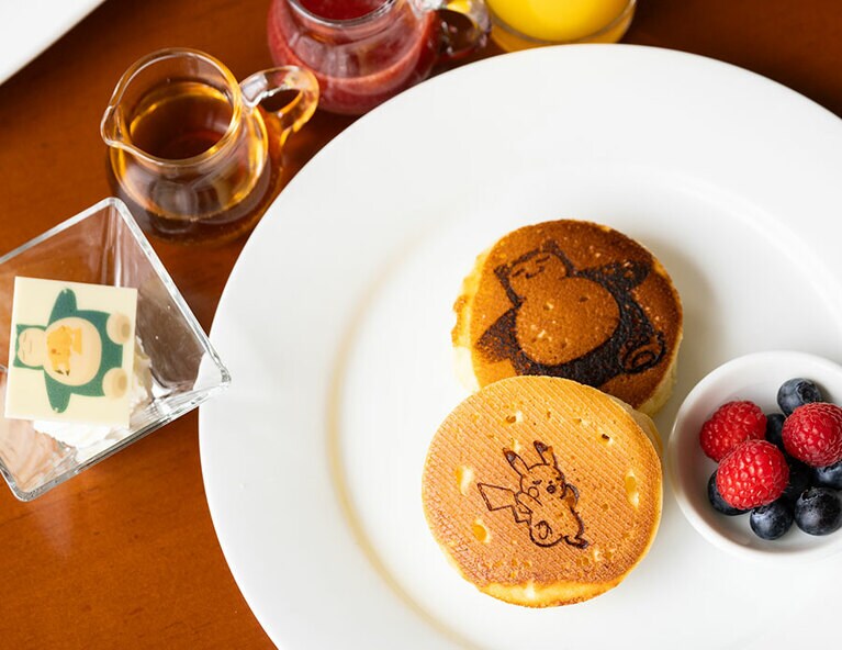 カビゴンとピカチュウの極上パンケーキ。