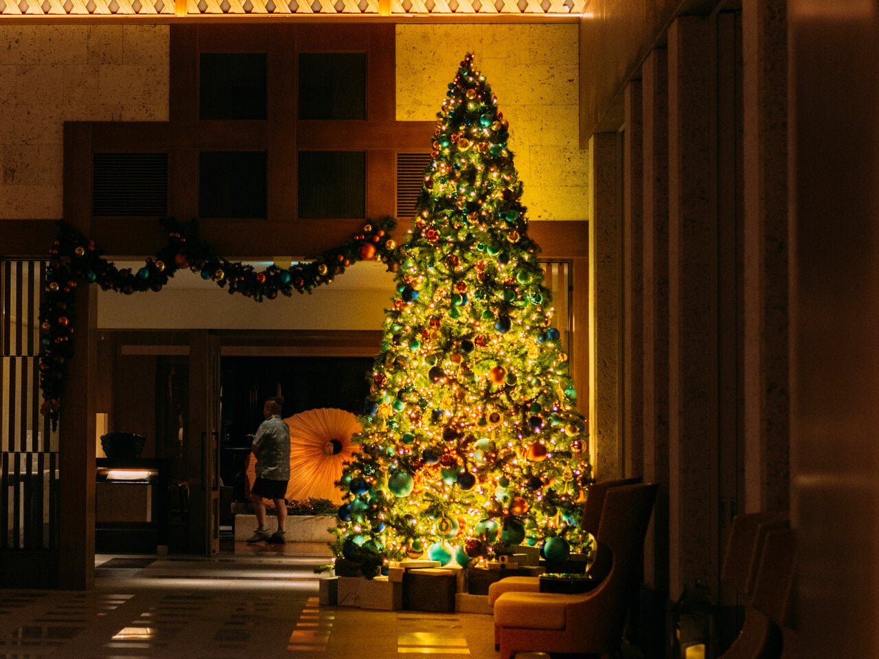 ザ・リッツ・カールトン沖縄のクリスマスツリー。