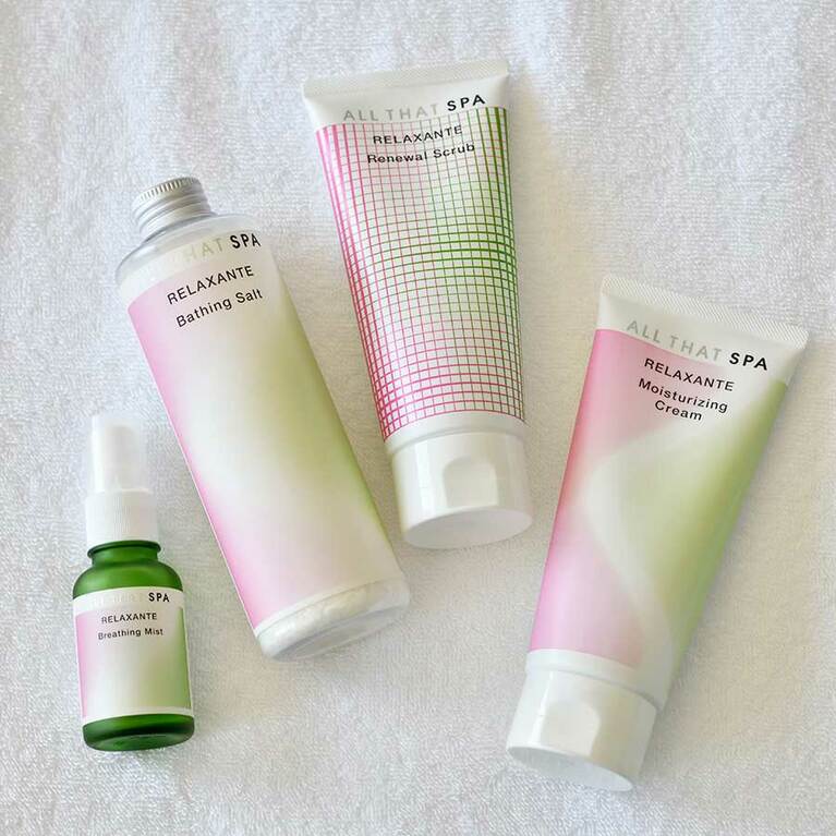 【グランドプリンスホテル広島】トリートメントに使用される「ALL THAT SPA」のプロダクト。