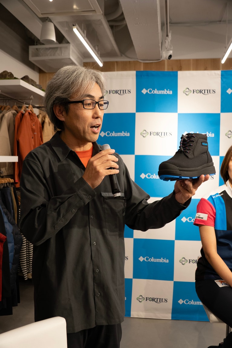 東京・原宿の旗艦店COLUMBIA TOKYO FLAGSHIPで開かれたイベントの様子。