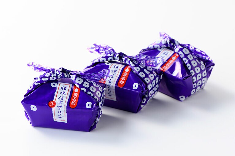 【山梨】桔梗屋の「桔梗信玄生プリン」910円(4個入り)。