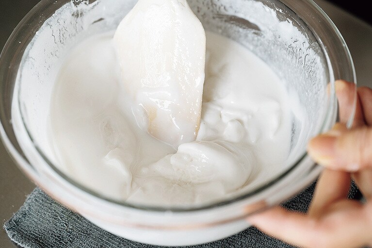 写真のような質感になるまでしっかりと混ぜる。